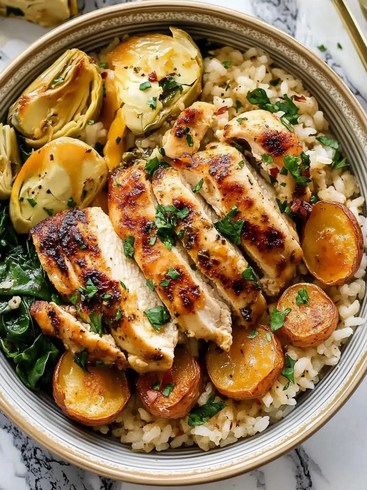 Honey Mustard Chicken with Spi