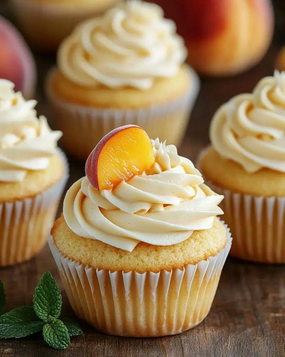 Honey Peach Cream Cheese Cupcakes Recipe is delightful!