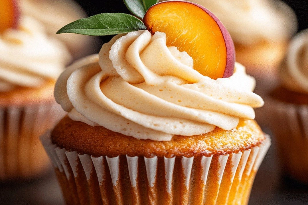 Honey Peach Cream Cheese Cupca