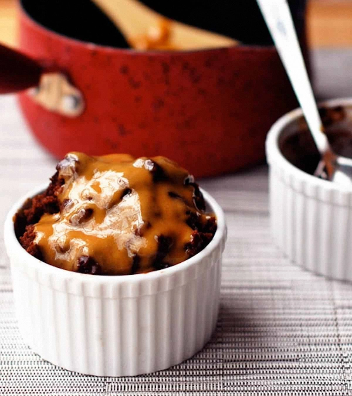 Hot Fudge Cake with Peanut But