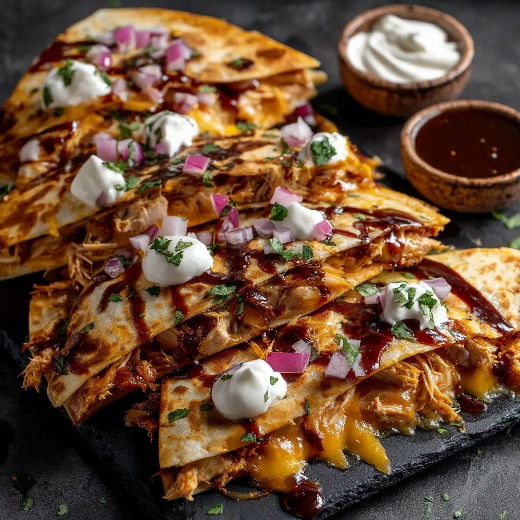 Hot Honey BBQ Chicken Quesadil