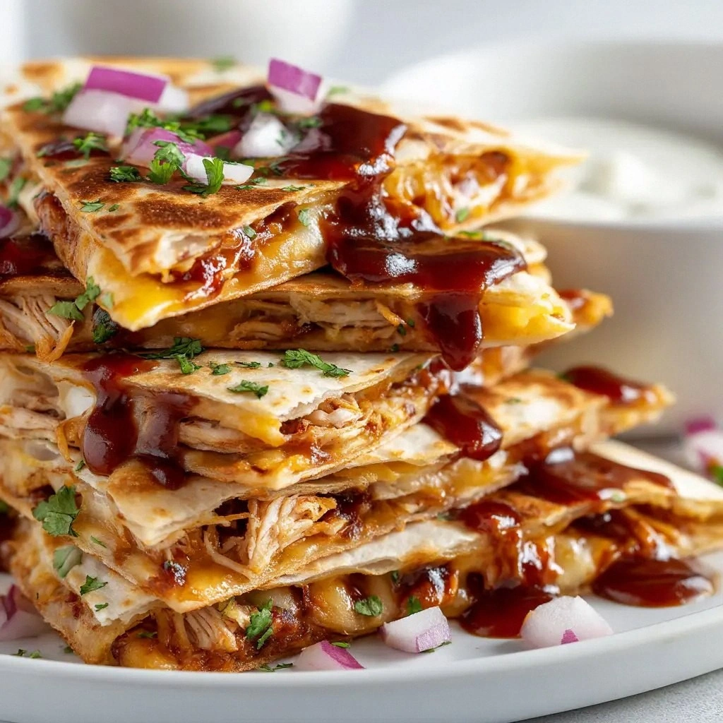 Hot Honey BBQ Chicken Quesadil