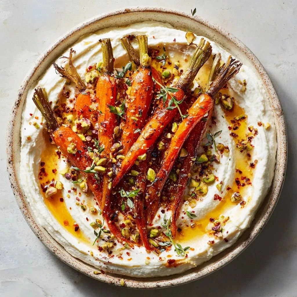 Hot Honey Roasted Carrots with