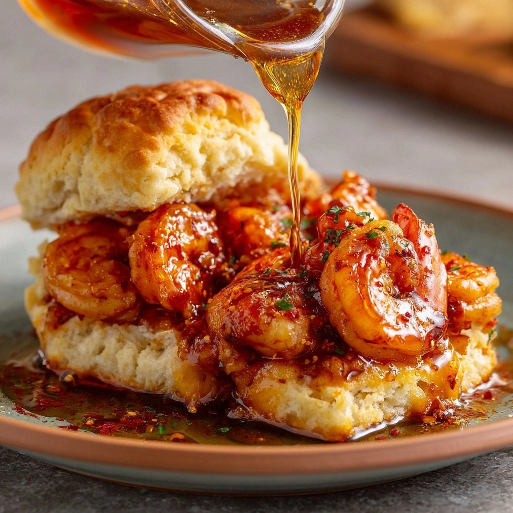 Hot Honey Shrimp Biscuit Slide