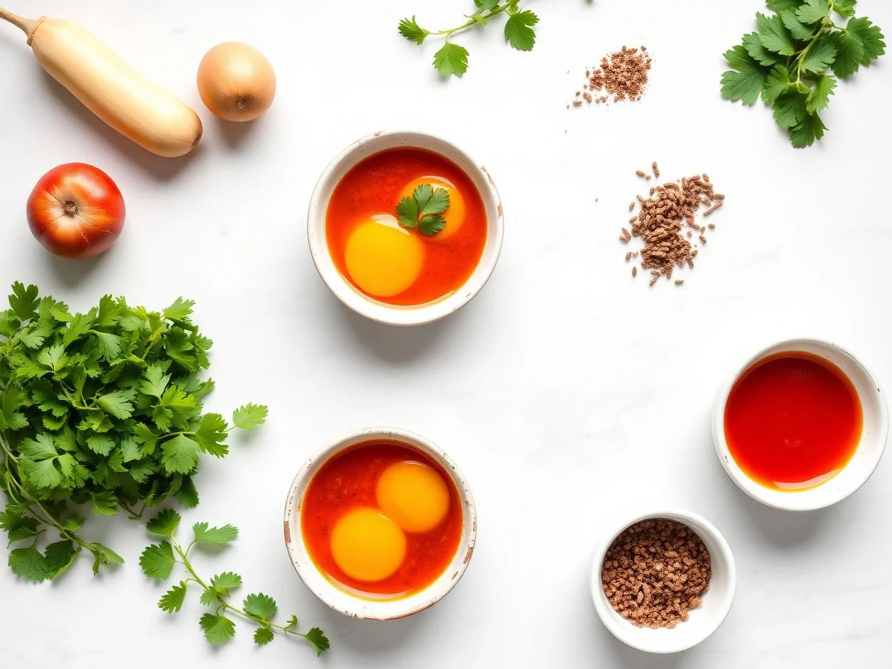 Ingredients for Huevos Rancheros