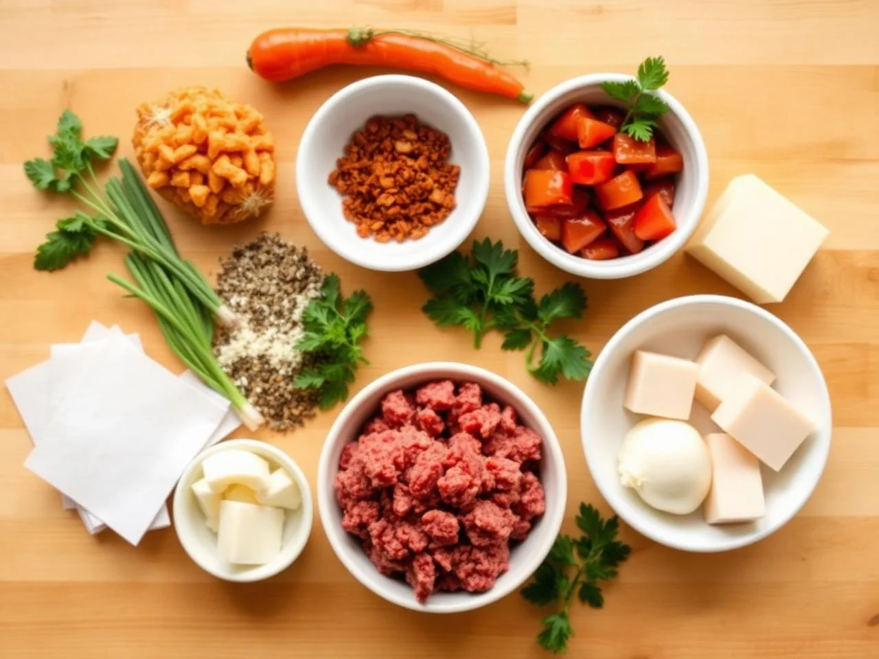Ingredients for Hungarian Goulash