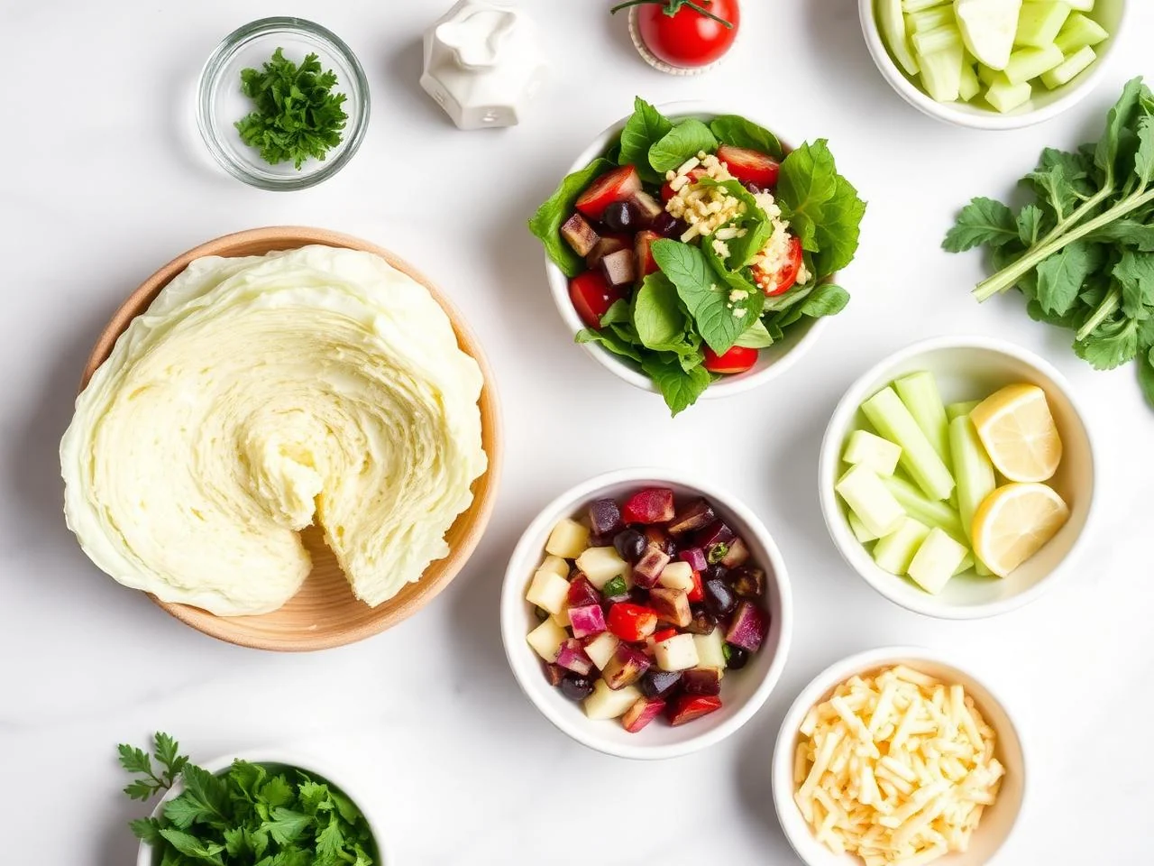 Ingredients for Iceberg Wedge Salad