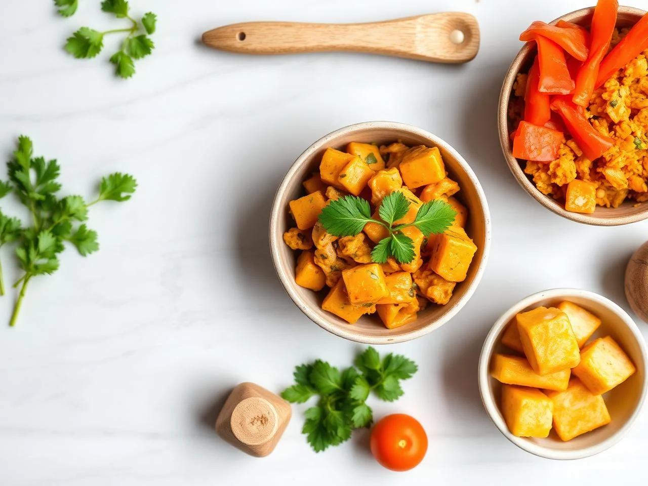 Ingredients for Indian Butter Chicken Bowl