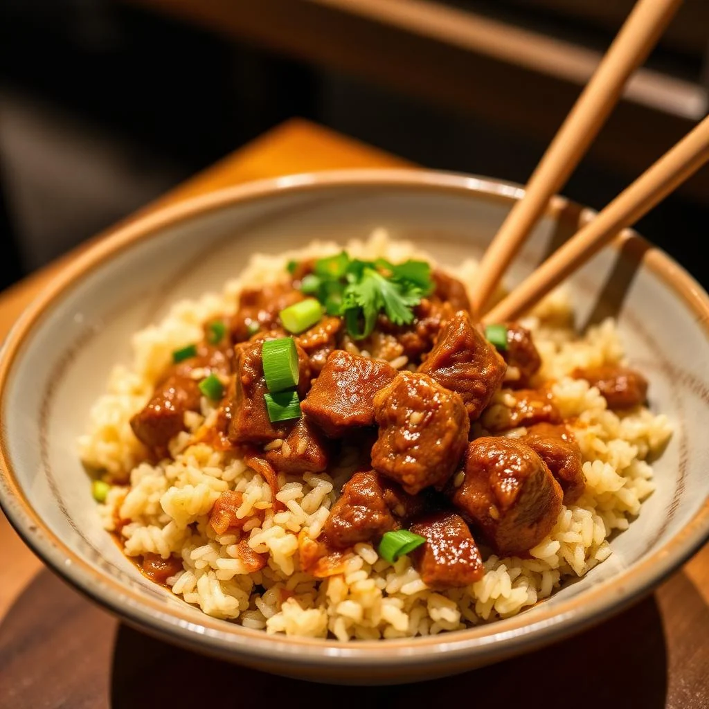 Indonesian Beef Rendang Rice