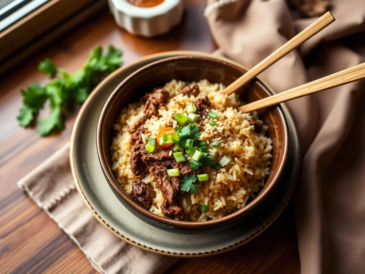 Indonesian Beef Rendang Rice