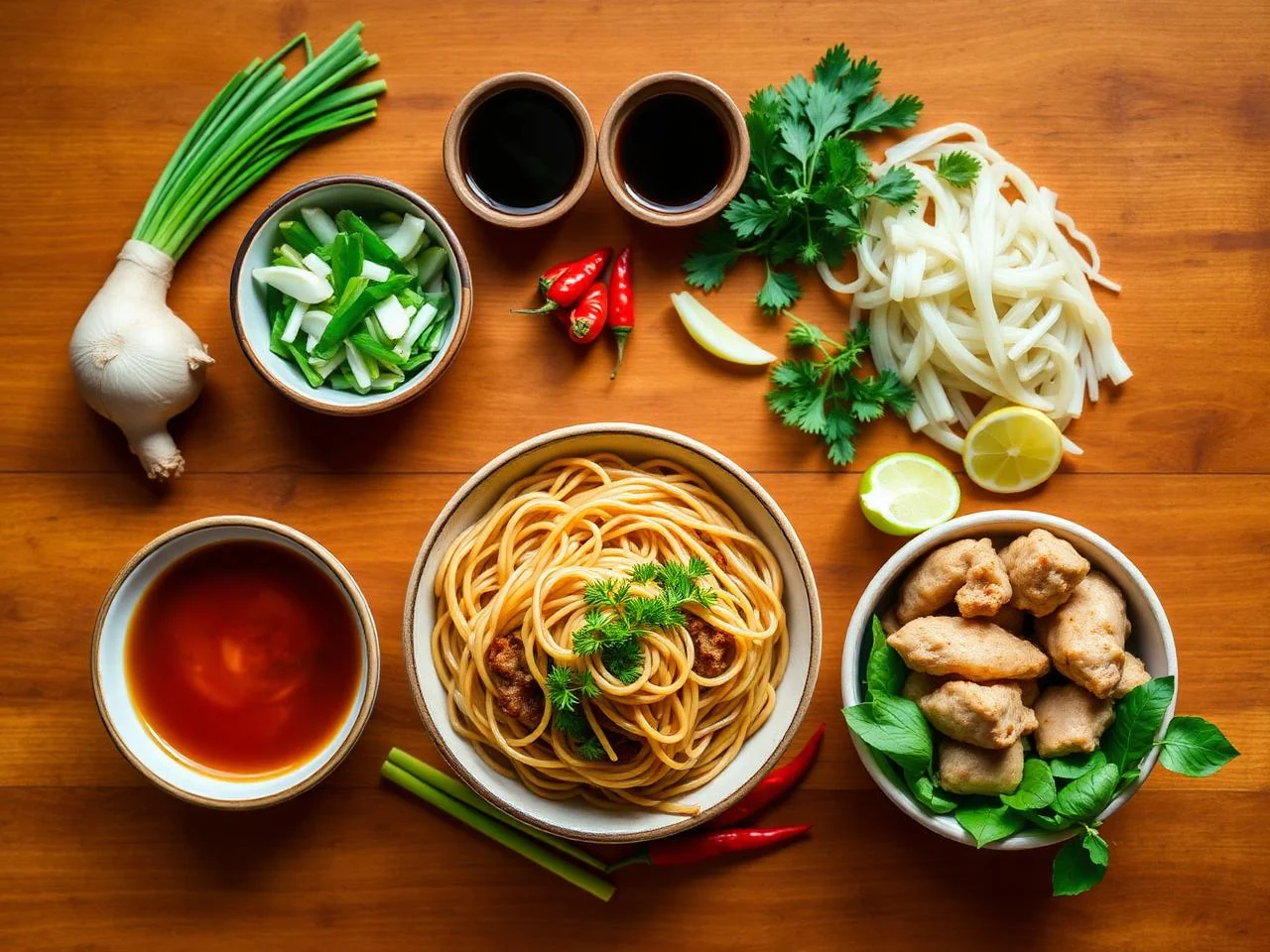 Ingredients for Indonesian Mee Goreng