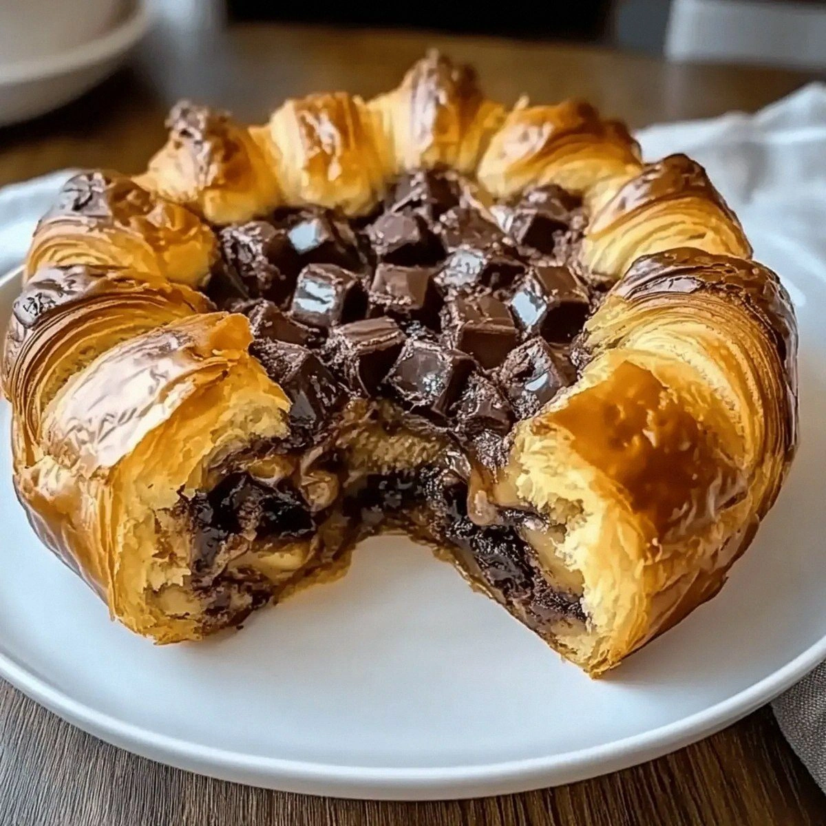 Indulge in a Cozy Chocolate Croissant Breakfast Bake