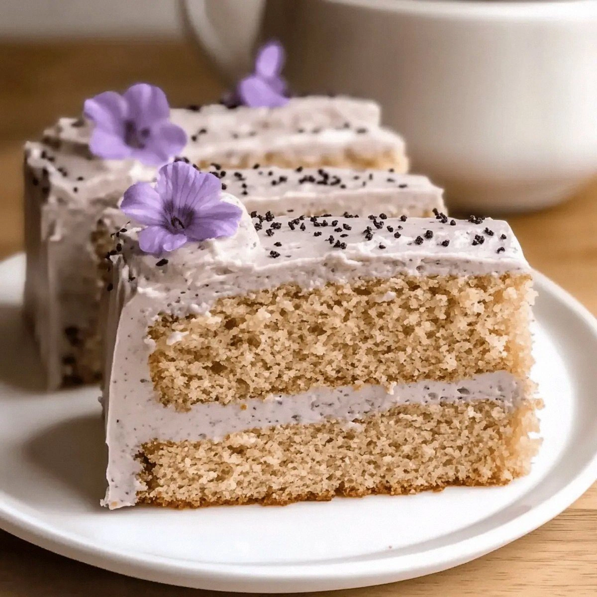Indulge in a Cozy London Fog Cake with Buttercream Bliss