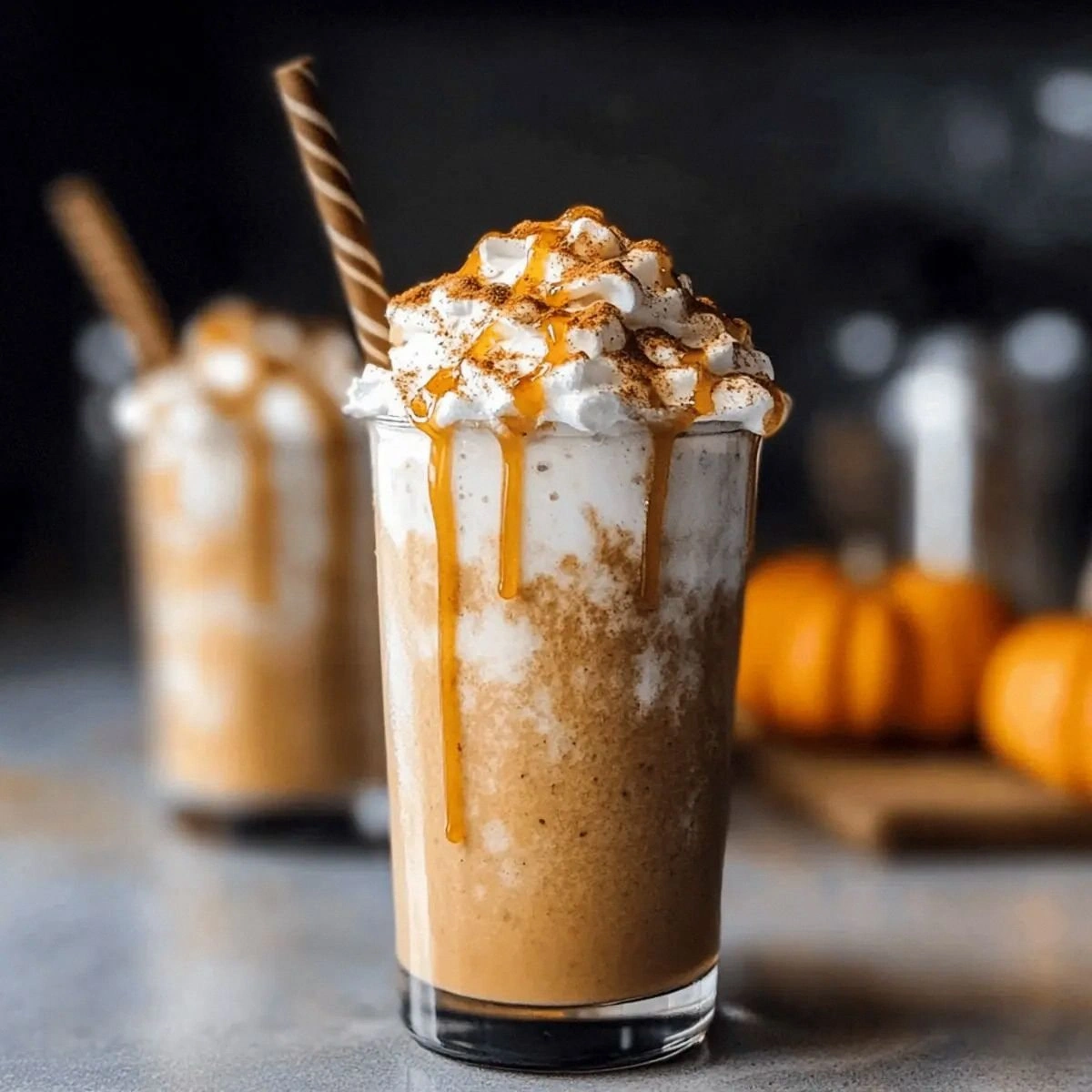 Indulge in a Creamy Pumpkin Spice Frappe Bliss