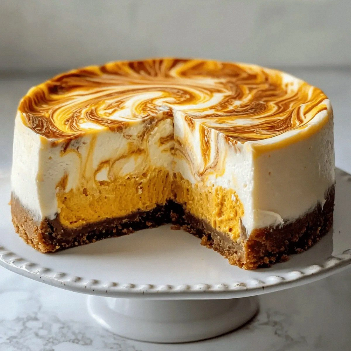 Indulge in Cheesecake with Pumpkin Swirl This Fall!