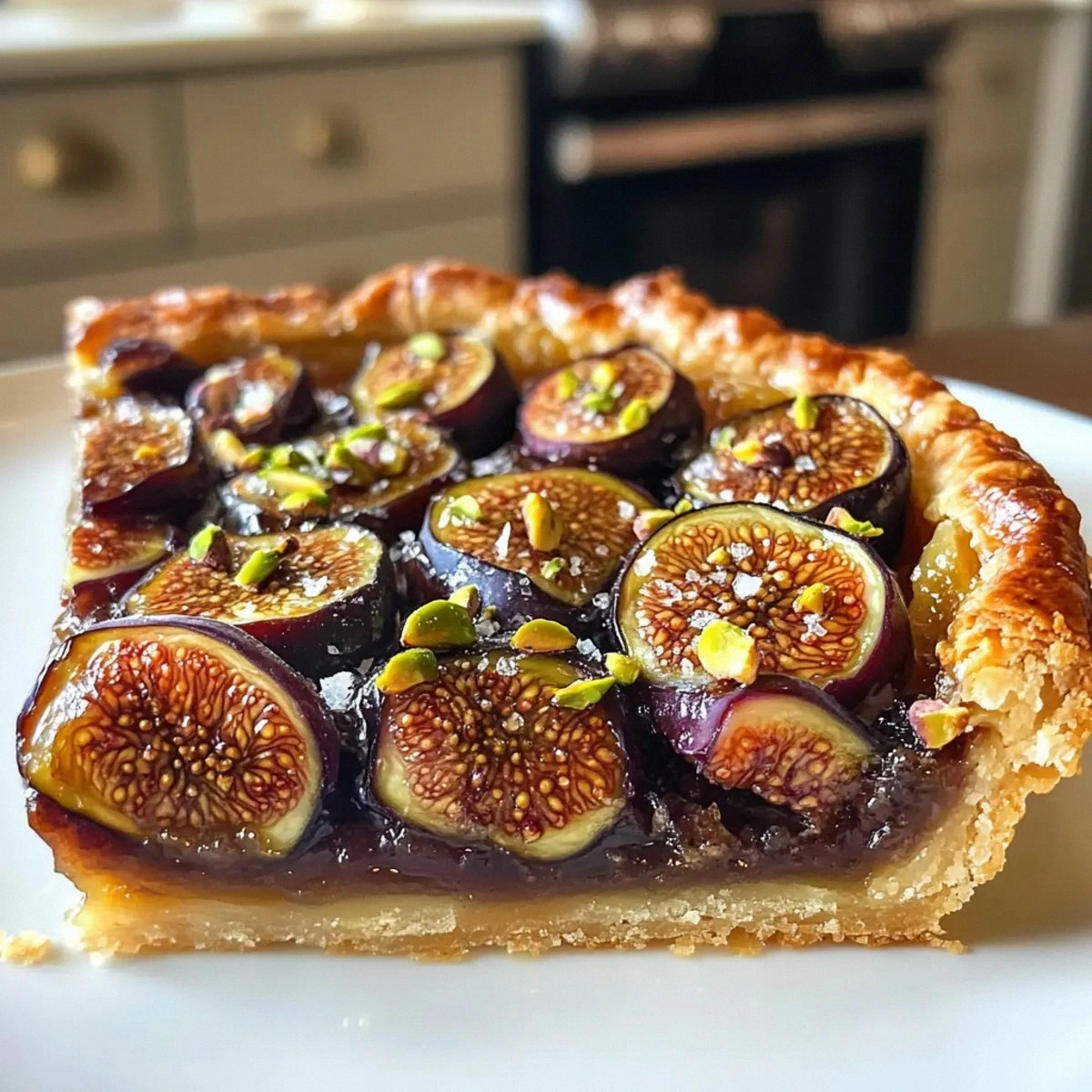 Indulge in Salted Honey & Pistachio Fig Tarte Tatin Bliss
