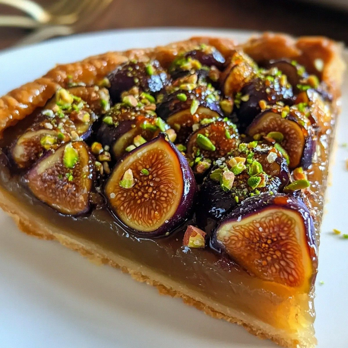 Indulge in Salted Honey & Pistachio Fig Tarte Tatin Bliss