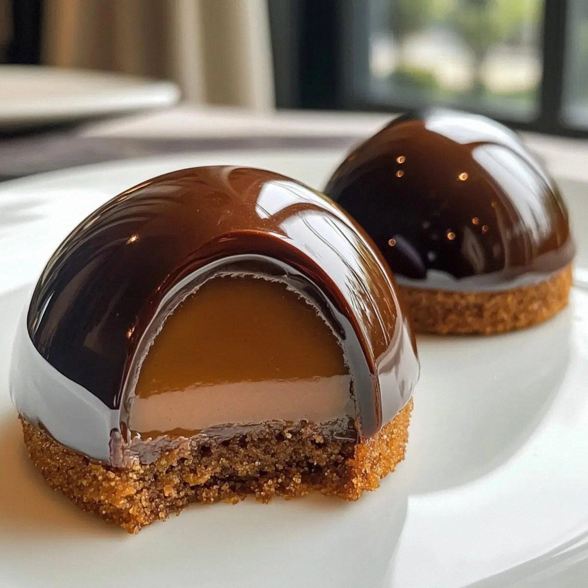 Irresistible Gingerbread Latte Mousse Domes for Cozy Holidays