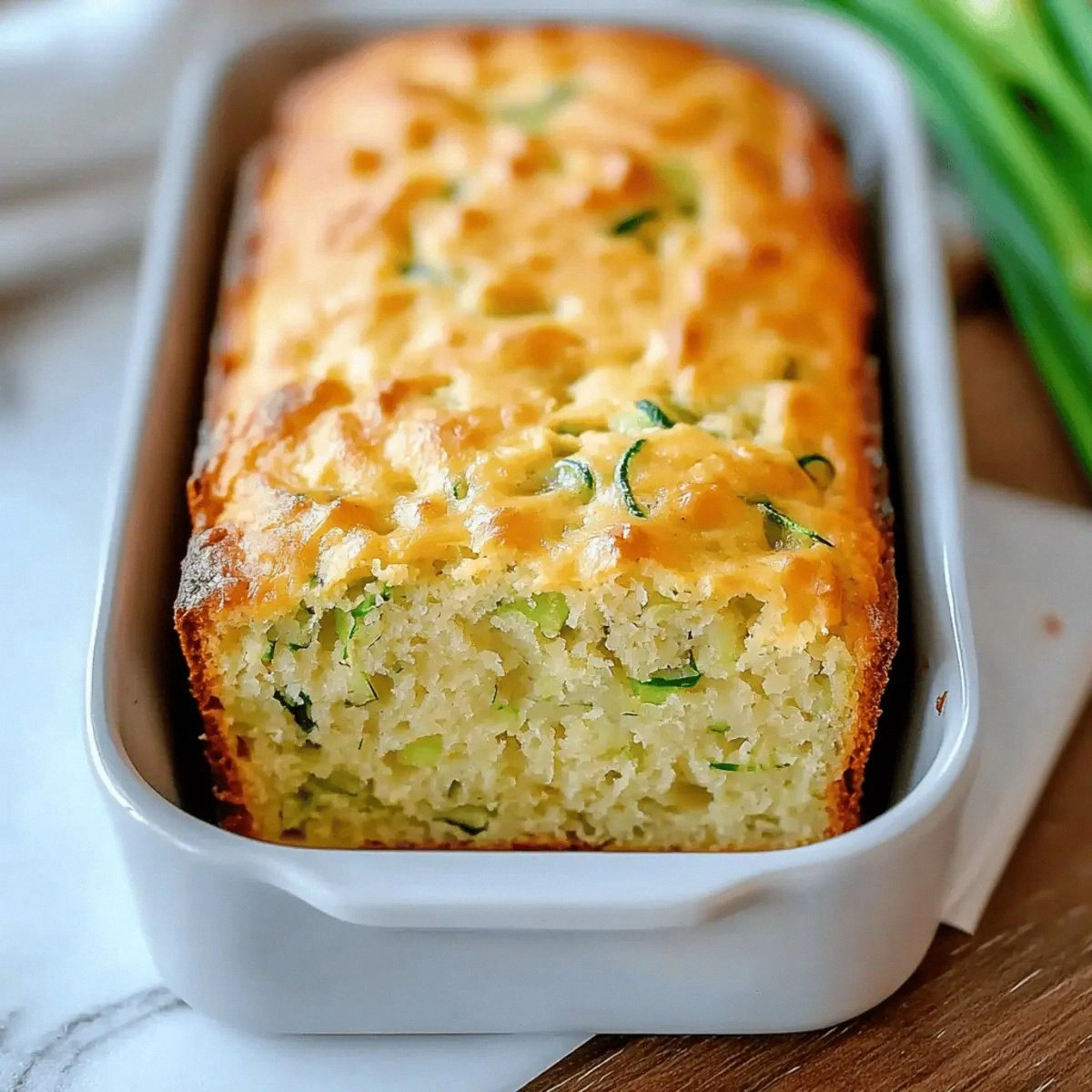 Irresistible Green Onion Zucchini Cheddar Quick Bread Recipe