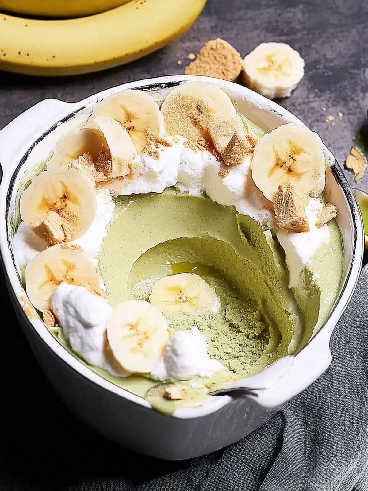 Irresistible Matcha Banana Pud