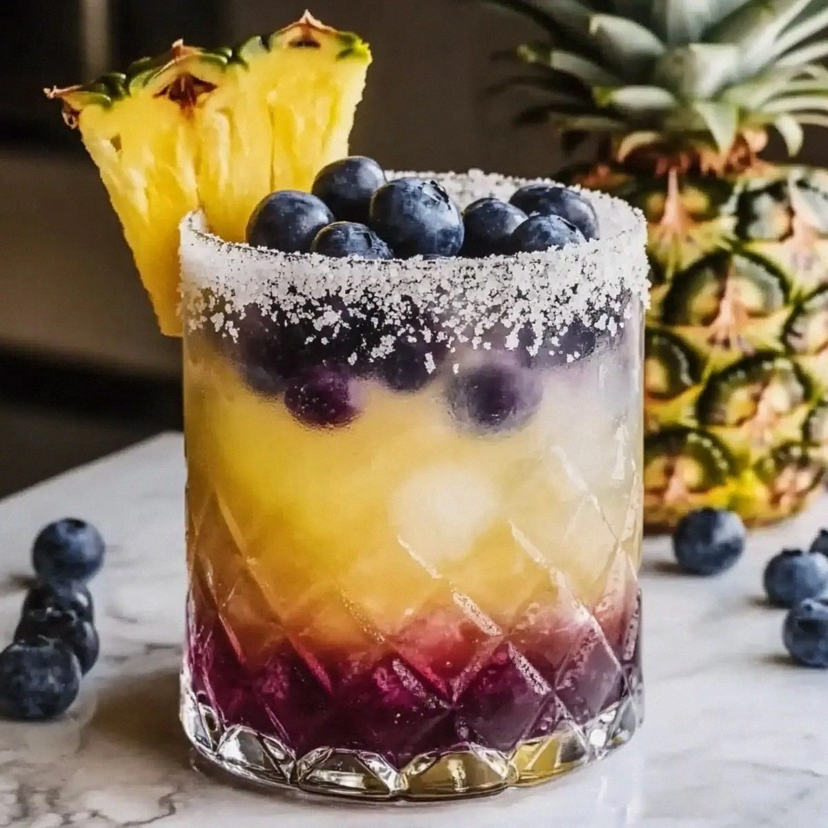 Irresistible Pineapple Blueberry Margarita for Summer Bliss