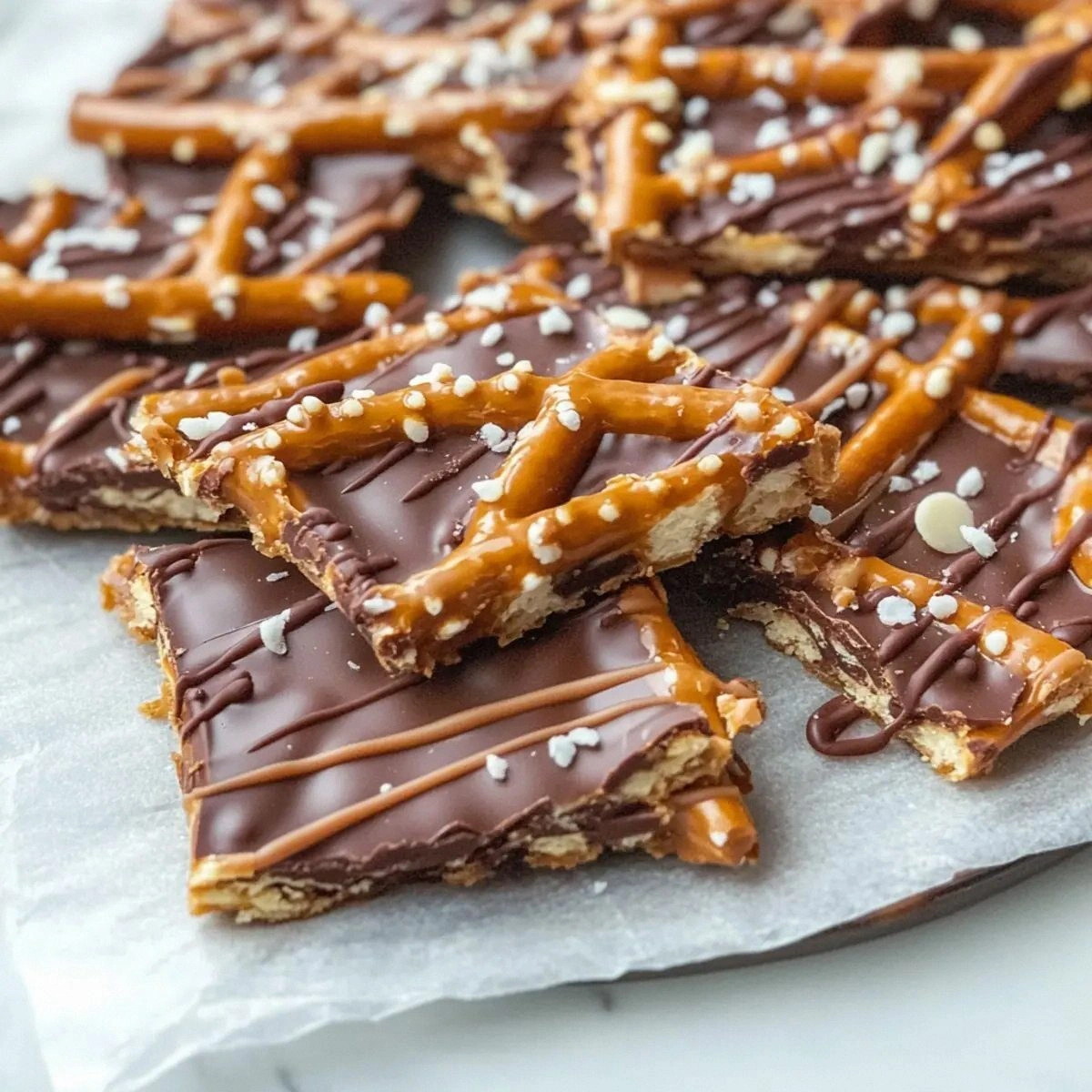 Irresistible Salted Caramel Pretzel Bark for Sweet Cravings
