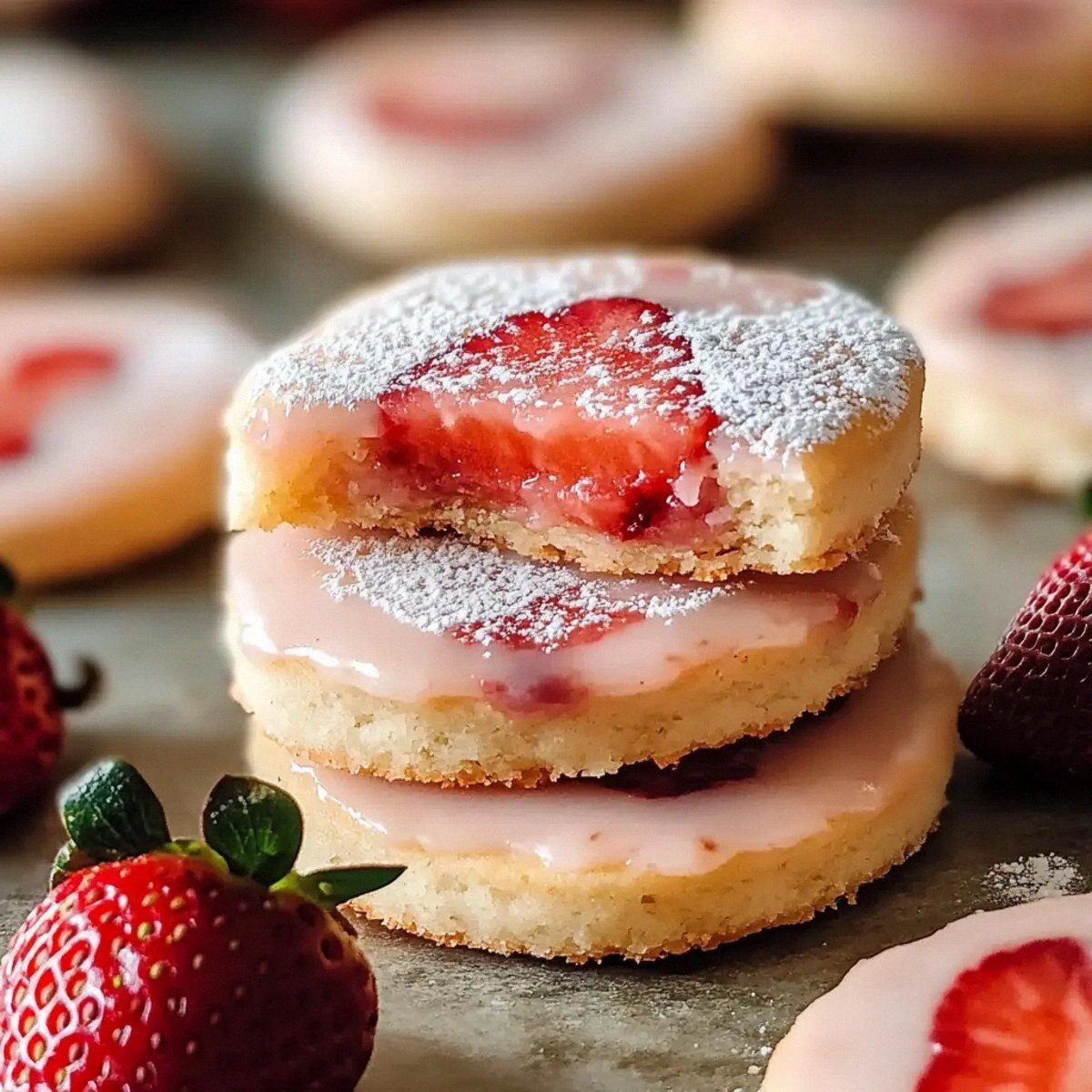 Irresistibly Buttery Strawberry Shortbread Cookies Recipe