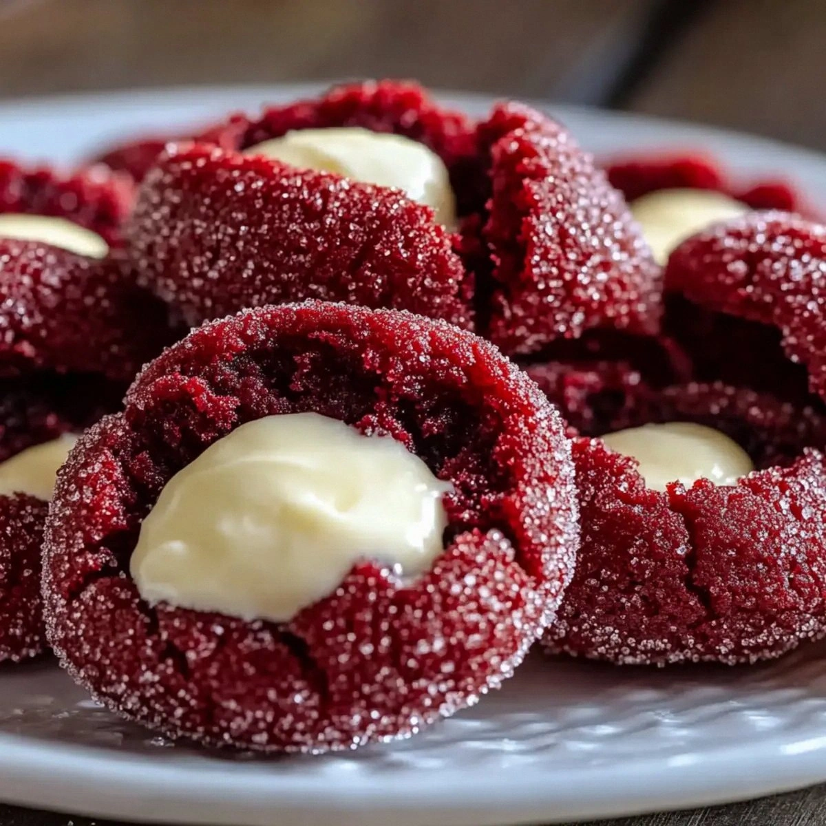 Irresistibly Chewy Red Velvet Thumbprint Cookies Bliss
