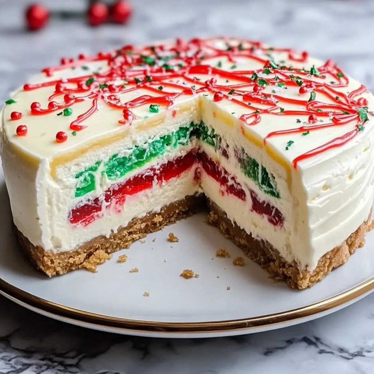 Irresistibly Creamy Little Debbie Christmas Tree Cheesecake