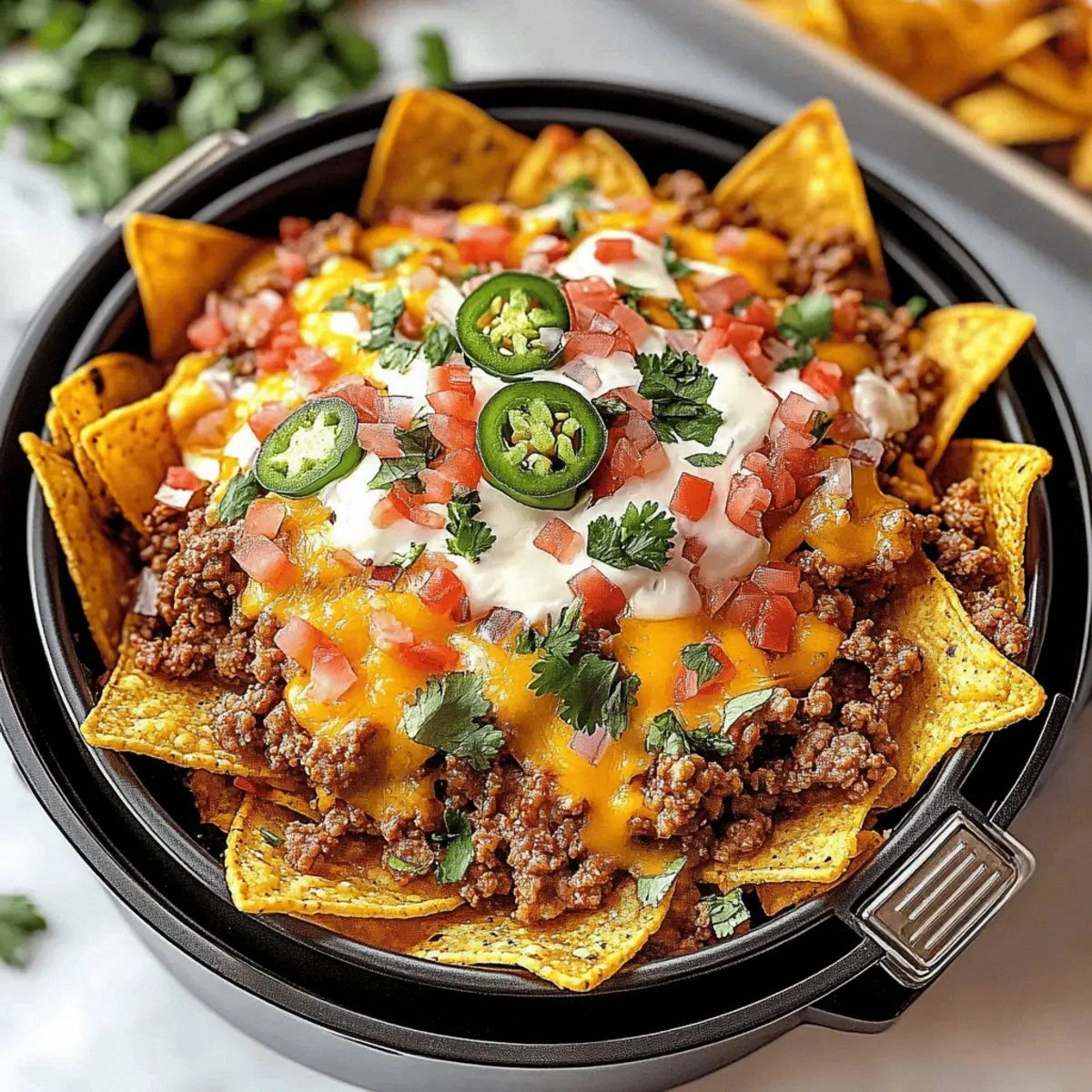 Irresistibly Crunchy Air Fryer Nachos for Game Day Greatness