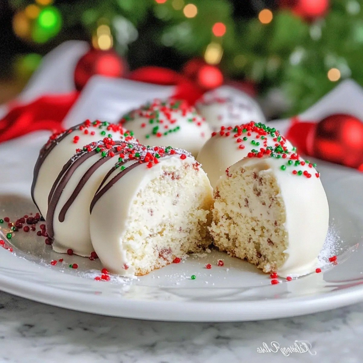 Irresistibly Festive Little Debbie Christmas Cake Balls ❤️