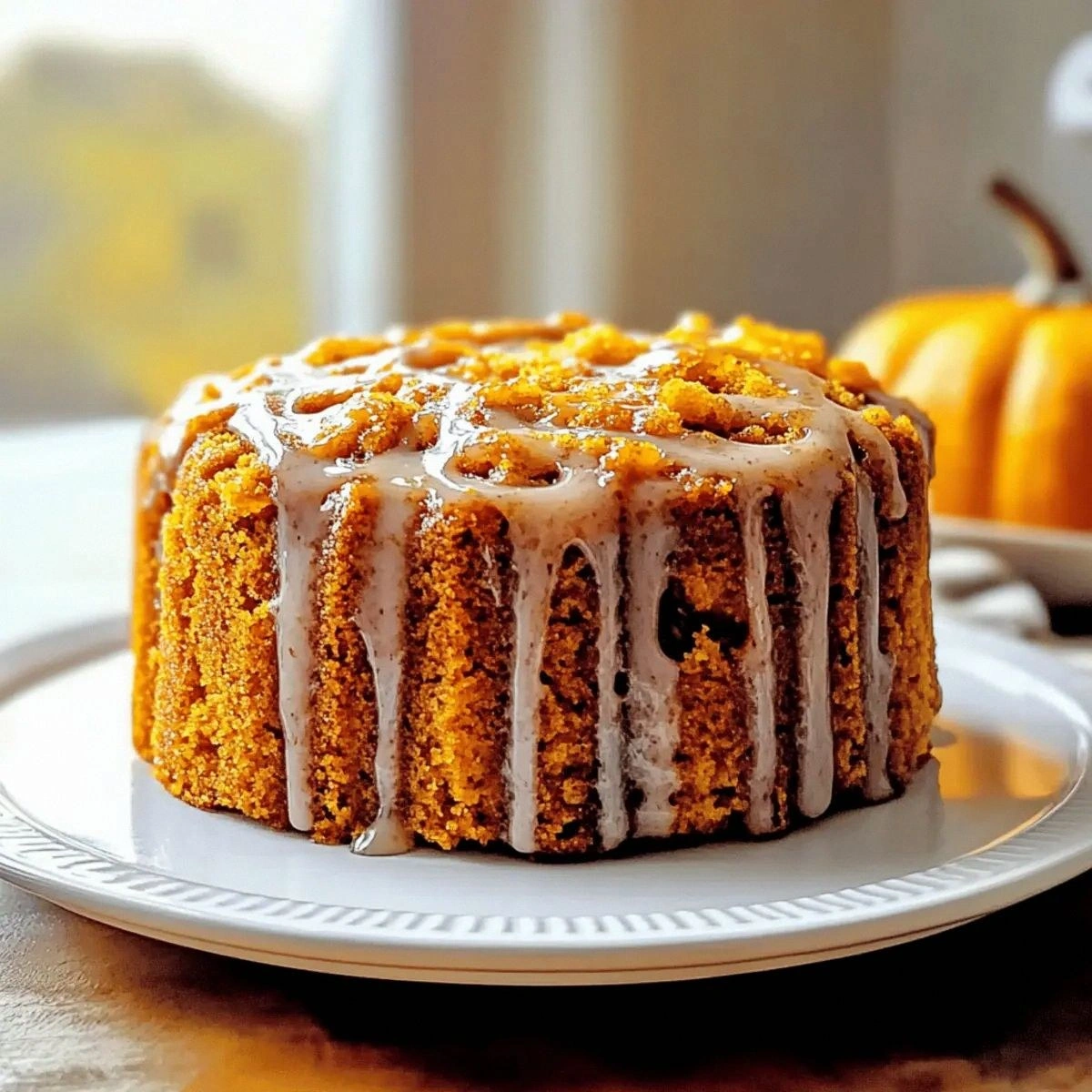 Irresistibly Moist Autumn Pumpkin Honey Bun Cake Delight