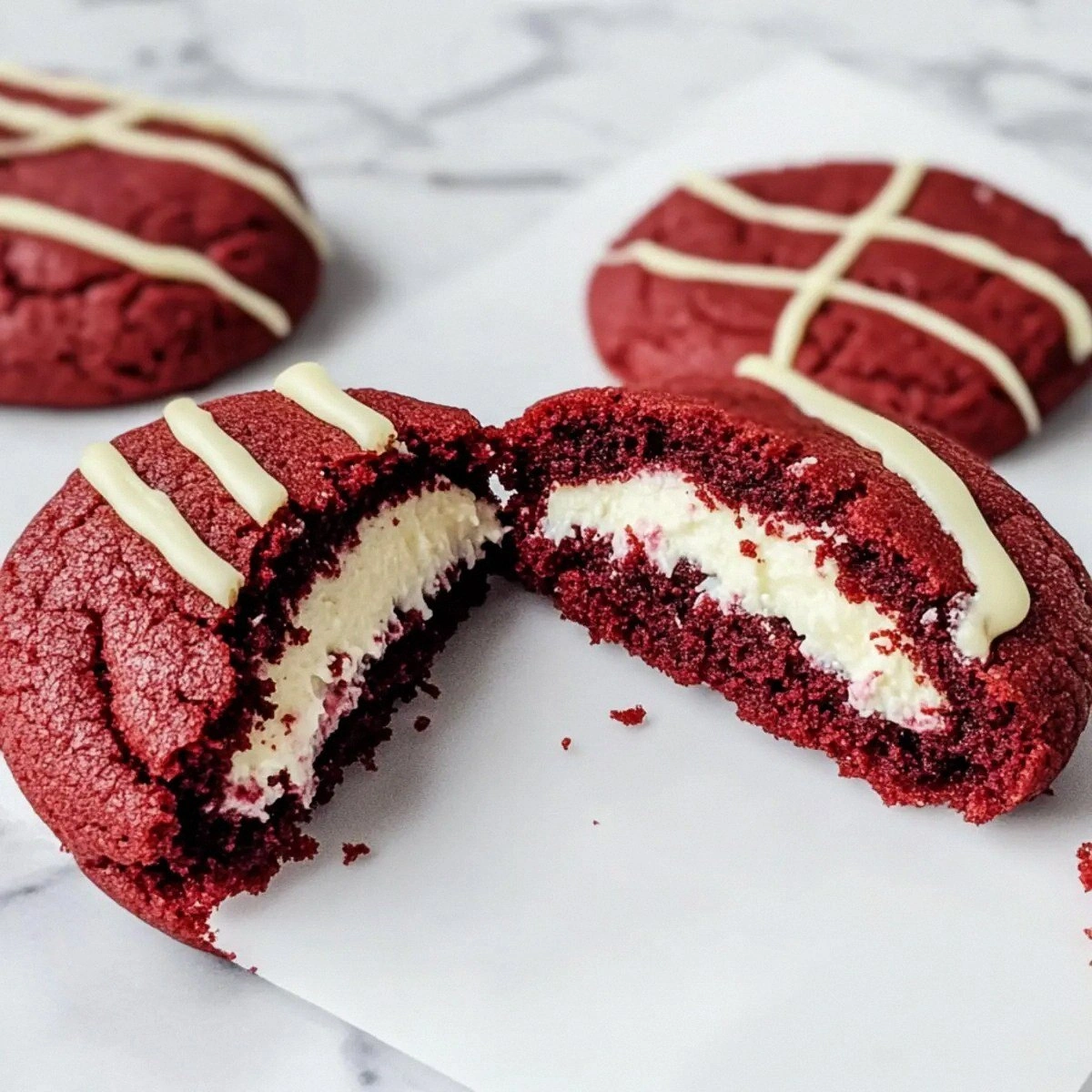 Irresistibly Soft Stuffed Red Velvet Cookies to Impress