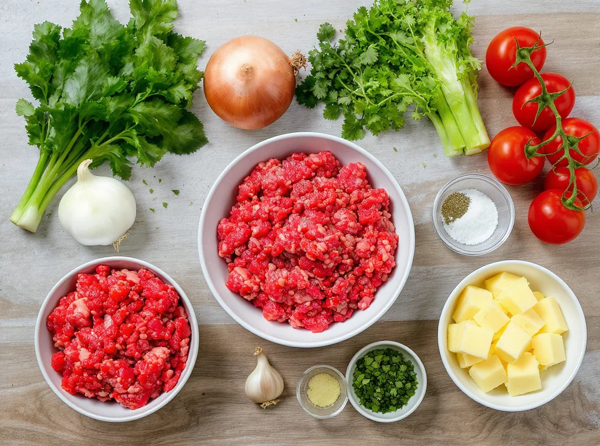Ingredients for Italian Beef Meatballs