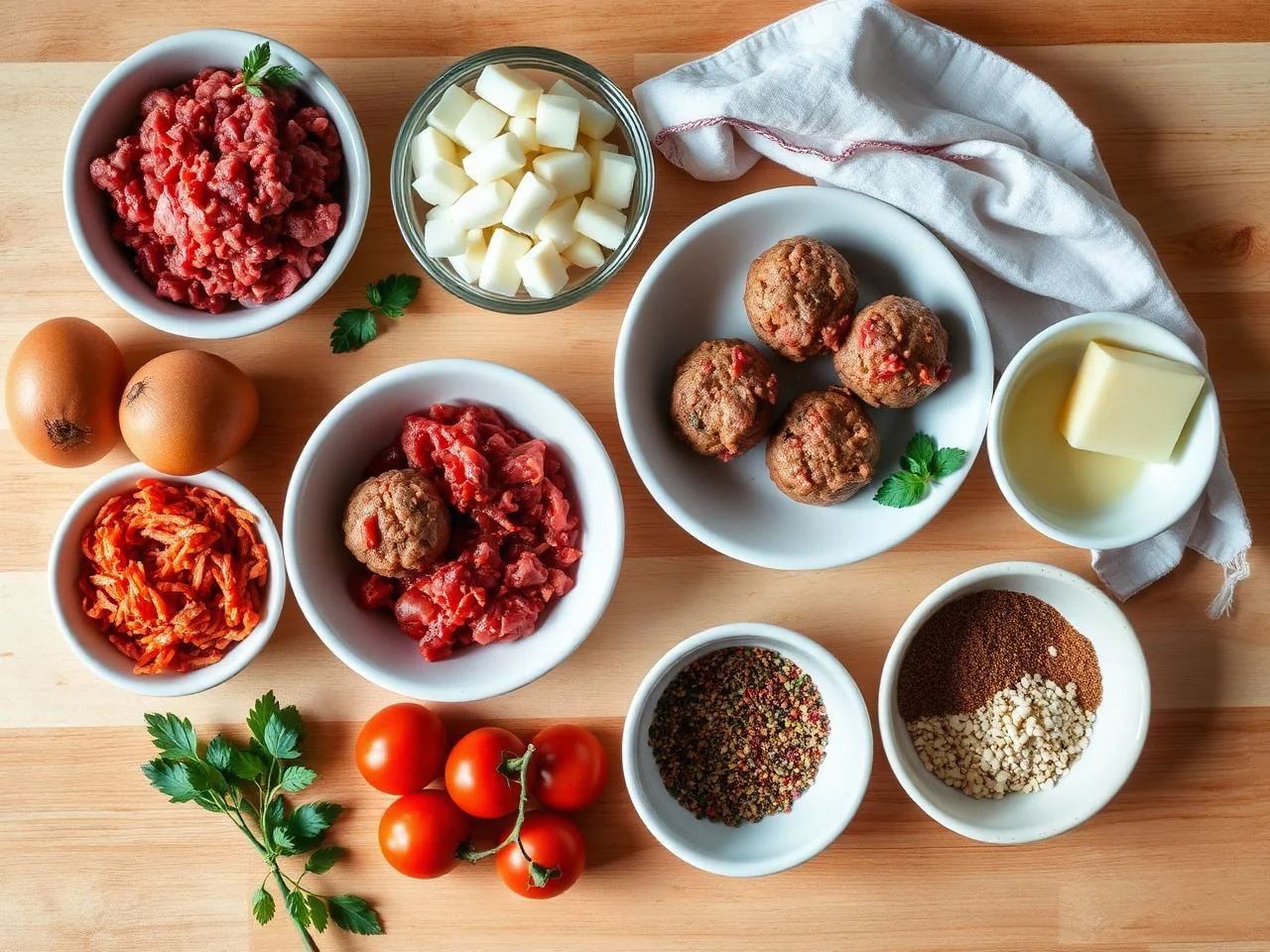 Ingredients for Italian Meatballs