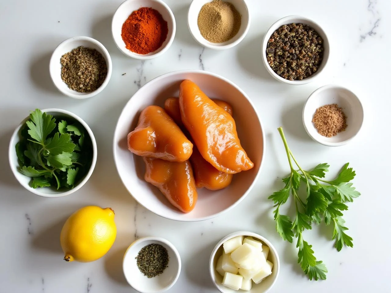 Ingredients for Jamaican Jerk Fried Chicken