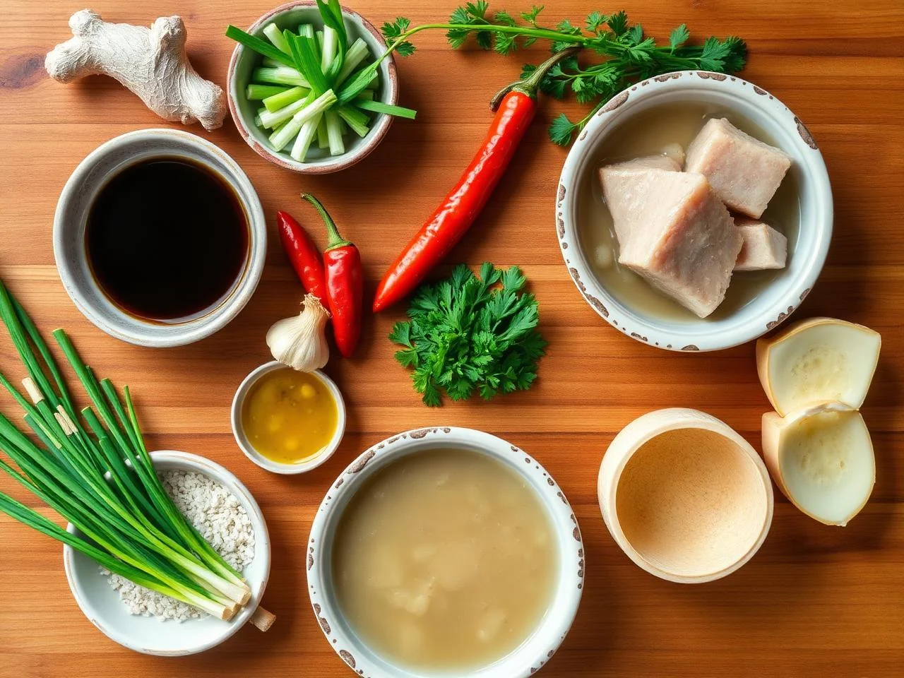 Ingredients for Japanese Miso Soup