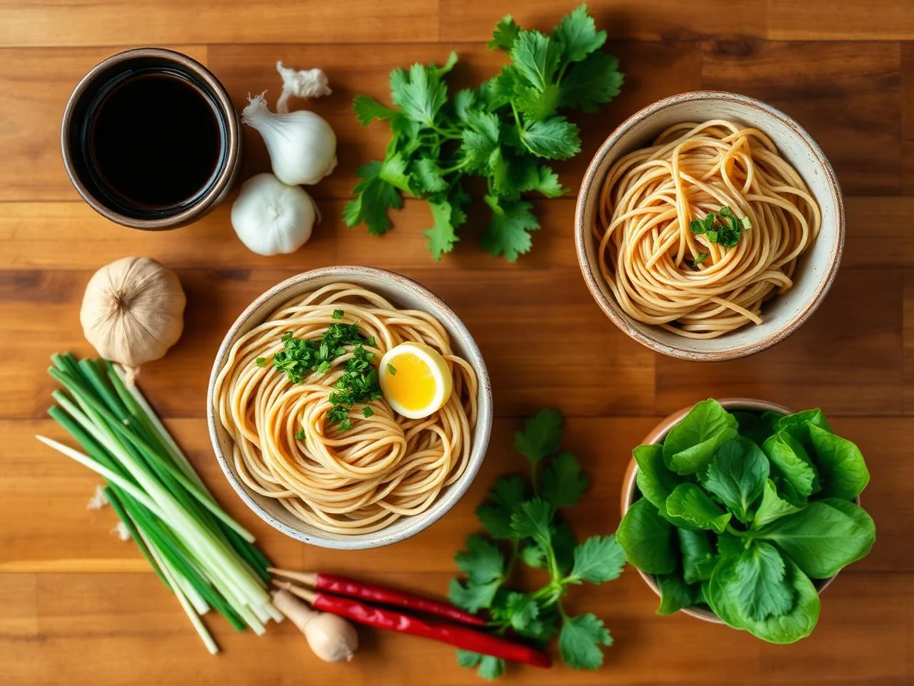 Ingredients for Japanese Soba Noodle Salad