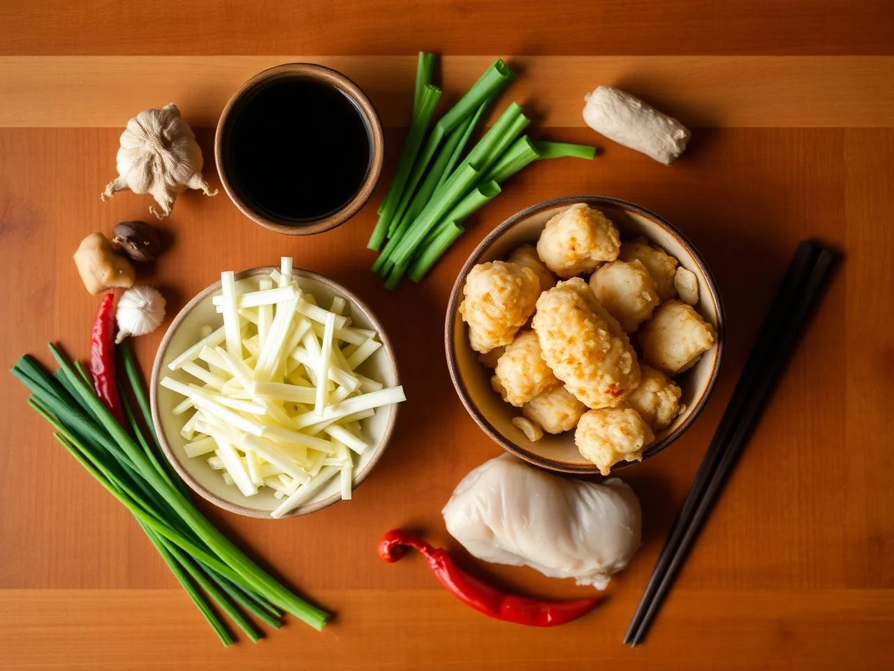Ingredients for Japanese Tempura