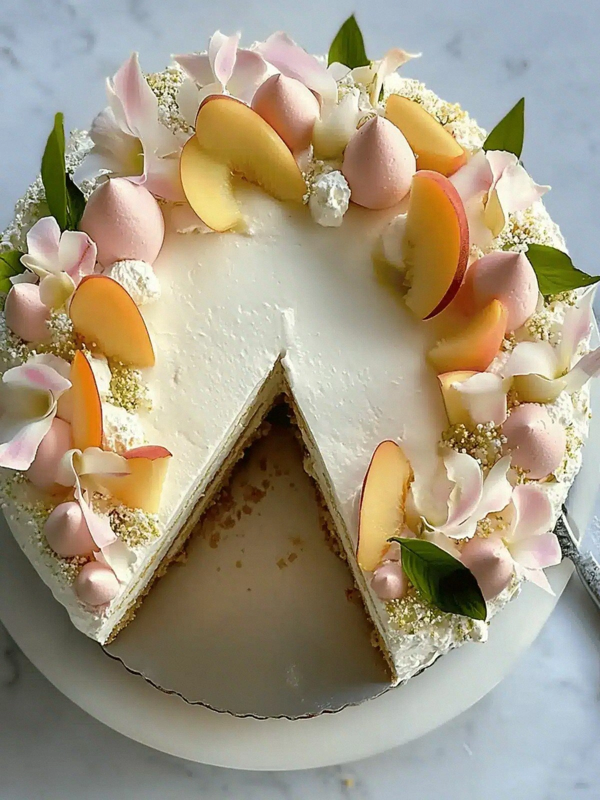Jasmine, Peach & Vanilla Cake:
