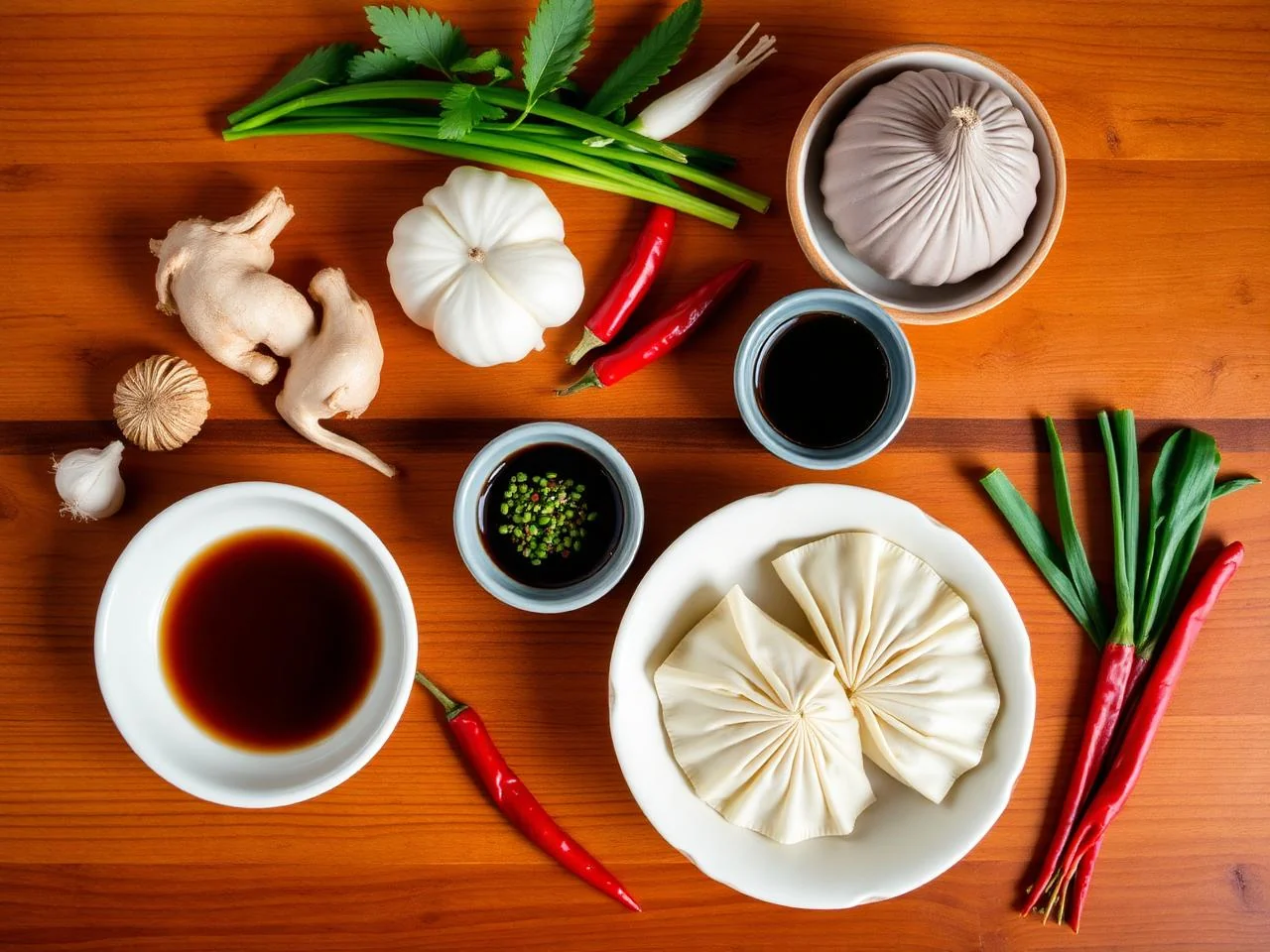 Ingredients for Jiaozi Boiled Dumplings