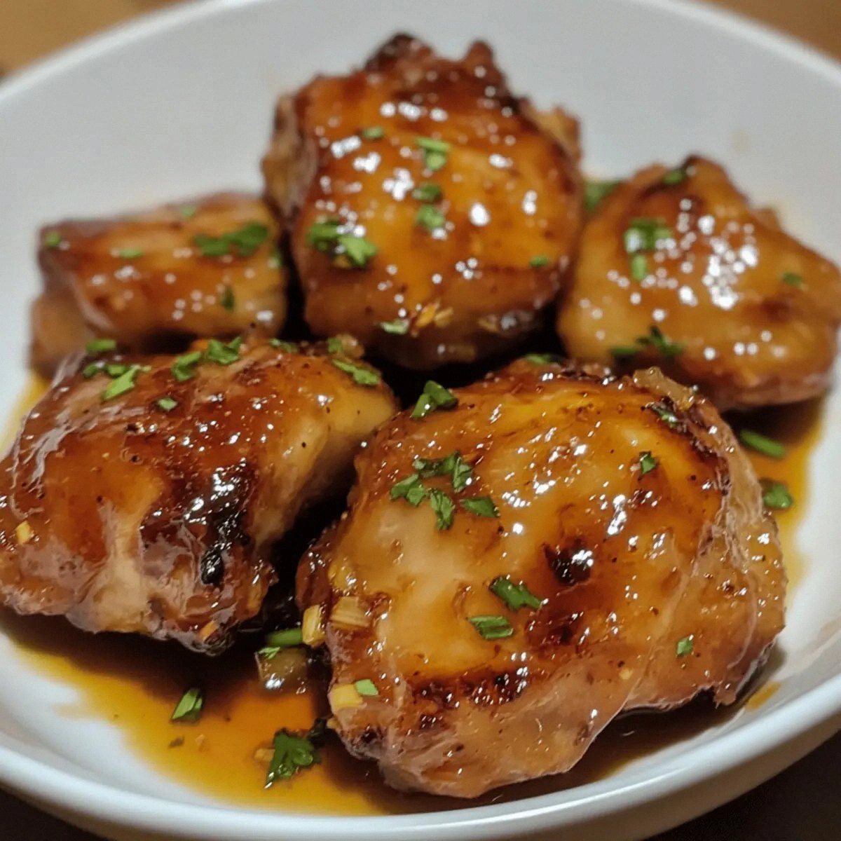 Juicy Honey Garlic Chicken Thi
