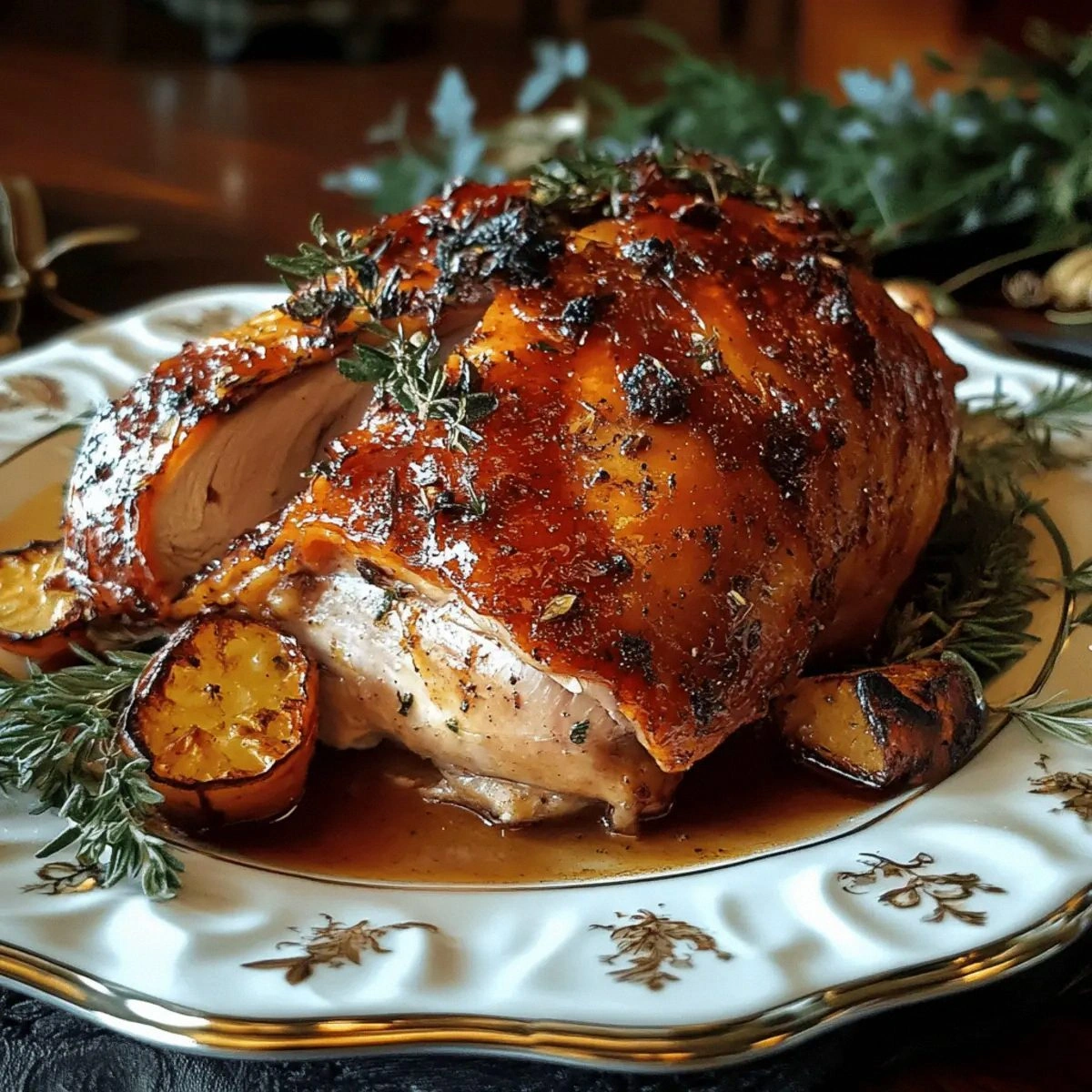 Juicy Thanksgiving Turkey Thig