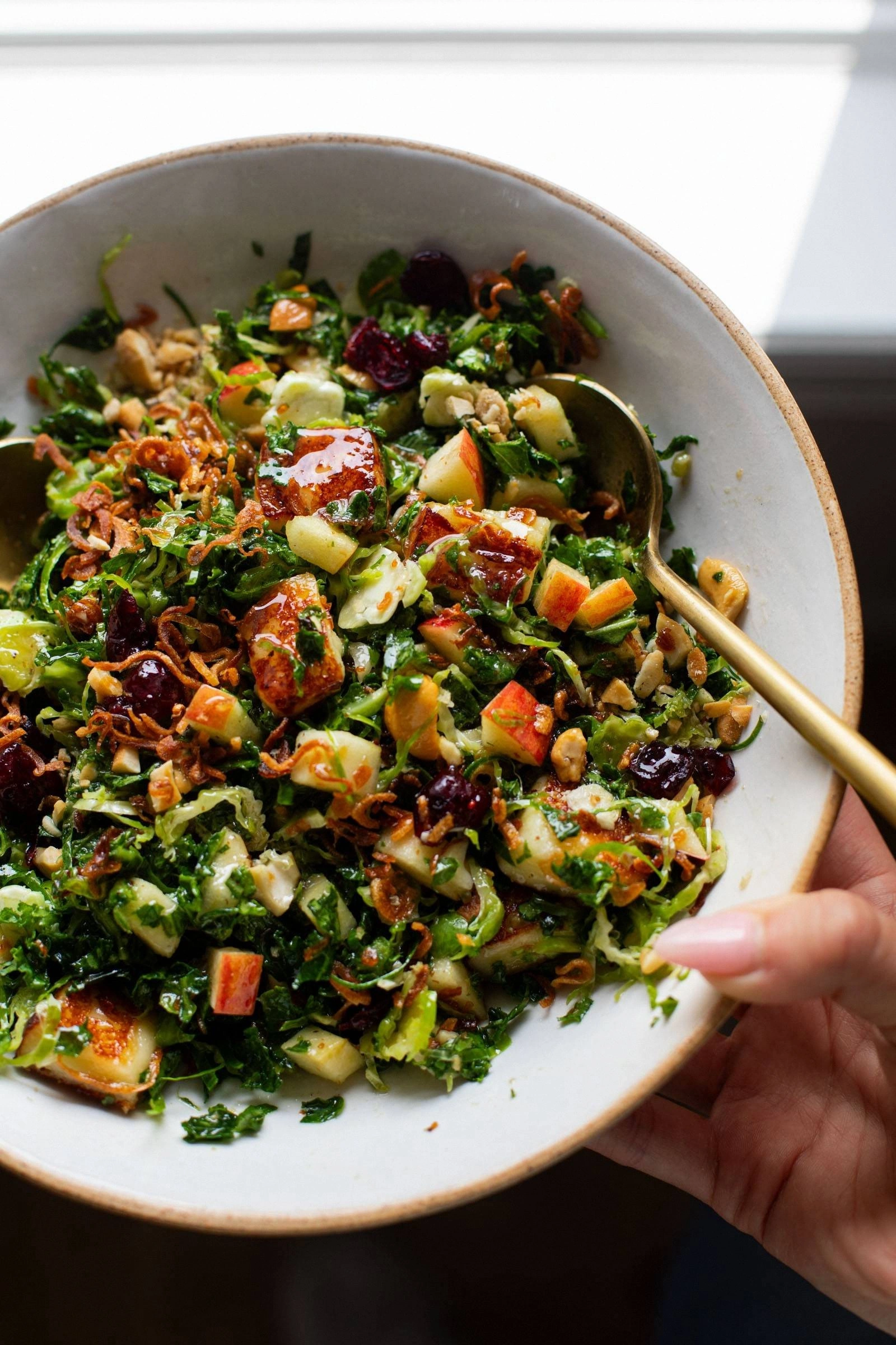 Kale Apple Salad with Crispy S