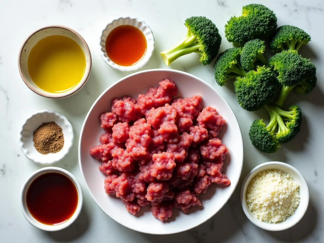 Ingredients for Keto Beef and Broccoli Stir-Fry