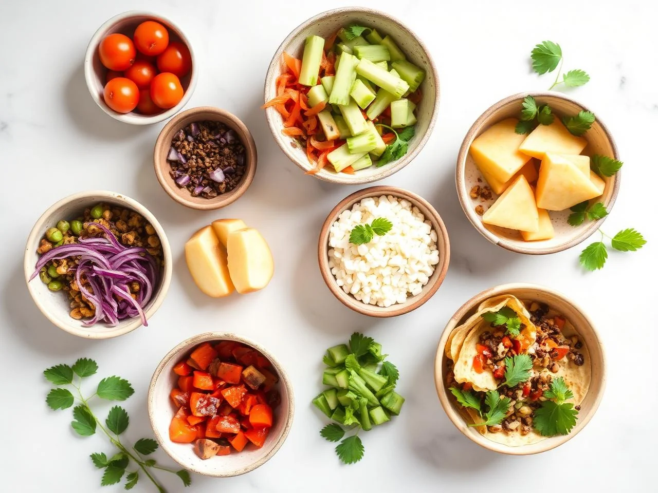 Ingredients for Keto Breakfast Tacos
