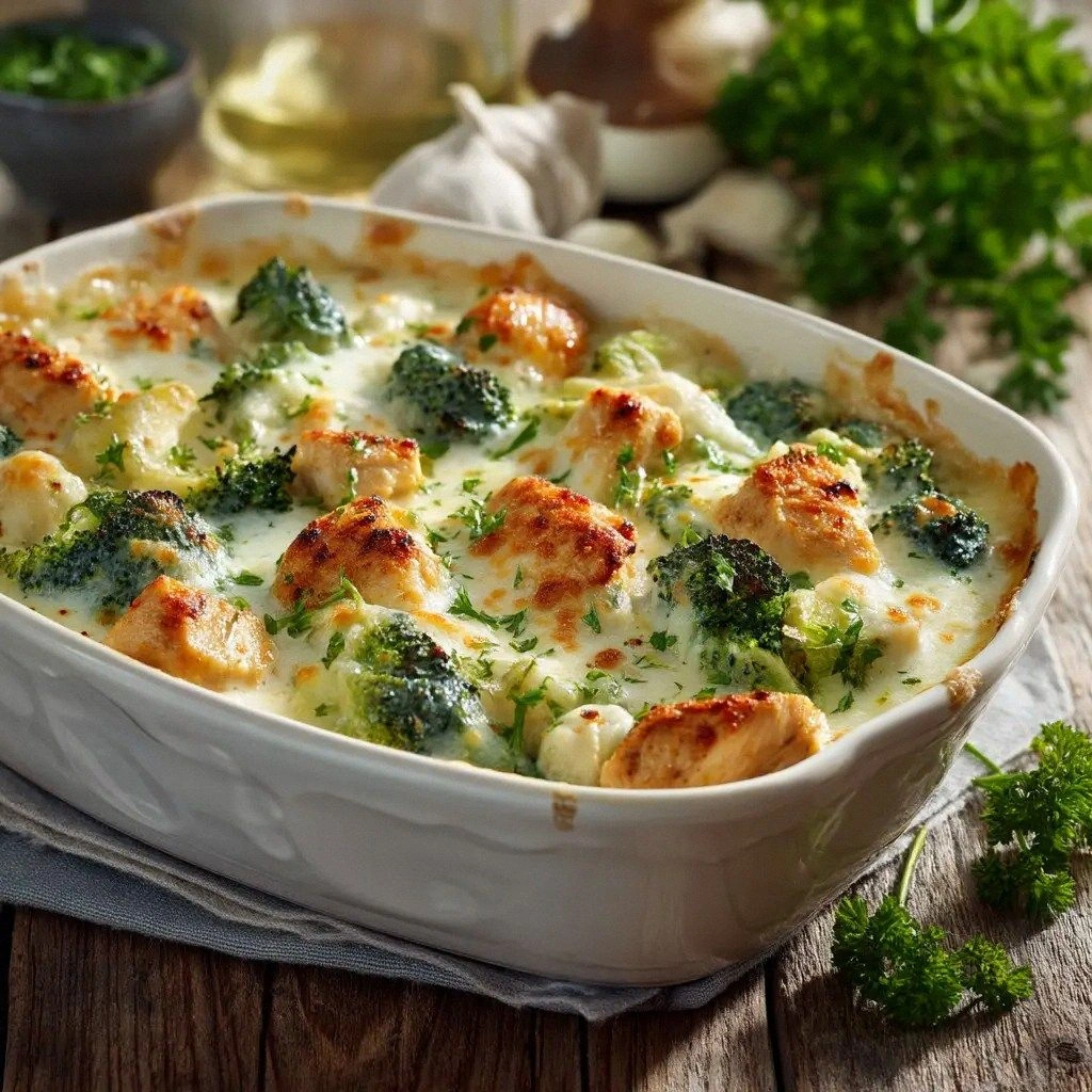 Keto Chicken Alfredo Broccoli 