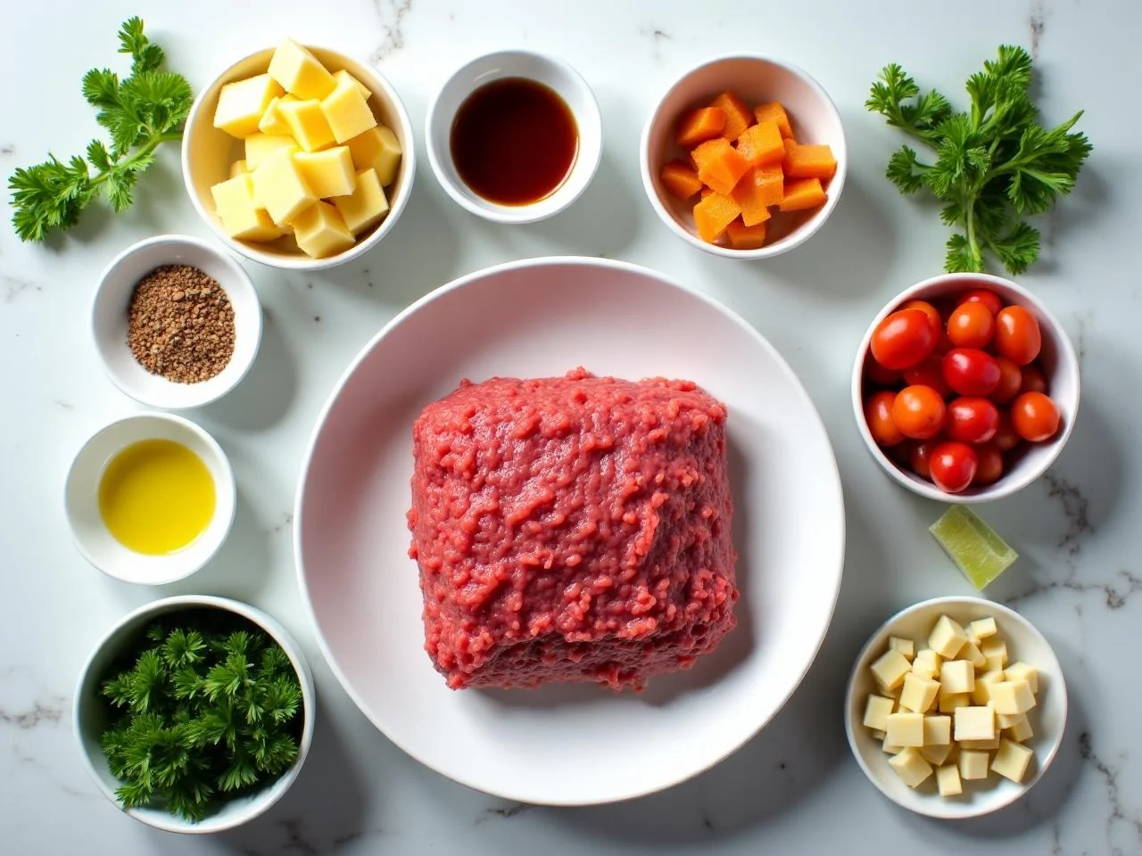 Ingredients for Keto Meatloaf