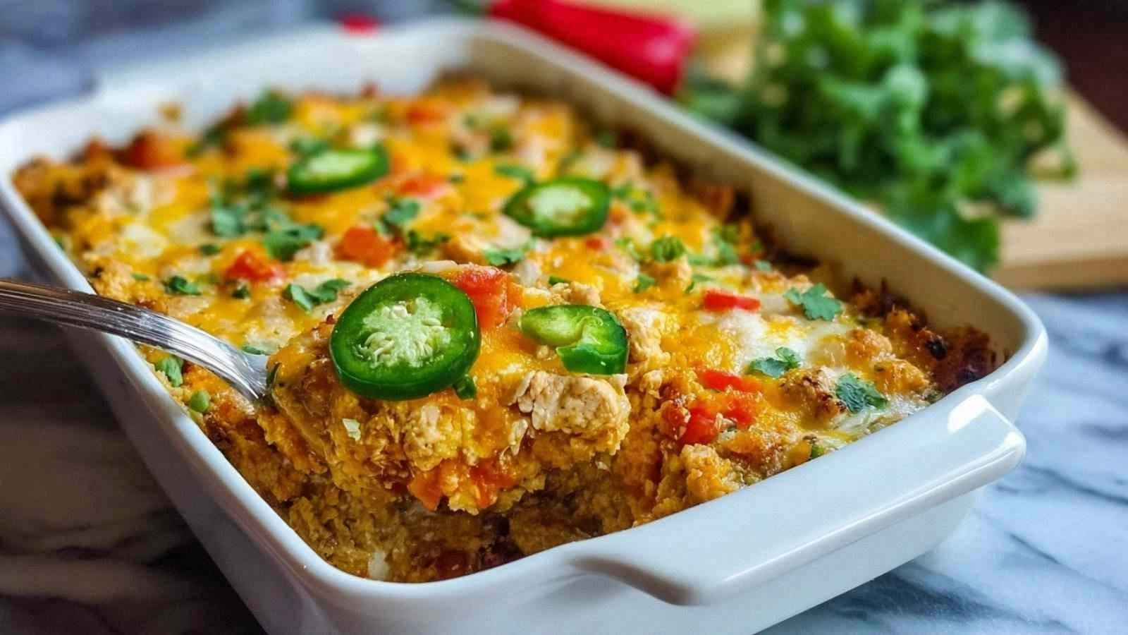 Keto Mexican Chicken Casserole