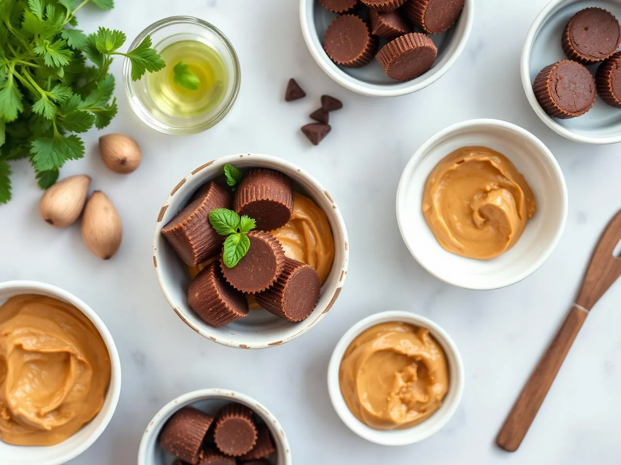Ingredients for Keto Peanut Butter Cups